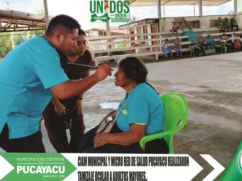 Municipalidad Distrital de Pucayacu – Realizan apertura de la intervención de los saberes productivos a través del Centro Integral del Adulto Mayor – CIAM.