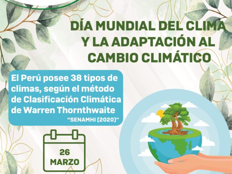 Municipaldiad Distrital de Pucayacu – El Día Mundial del Clima y la Adaptación al Cambio Climático se conmemora el 26 de marzo de cada año, surge con el propósito de concientizar a la población sobre la importancia que tienen las acciones y actividades del ser humano en la variación climática.
