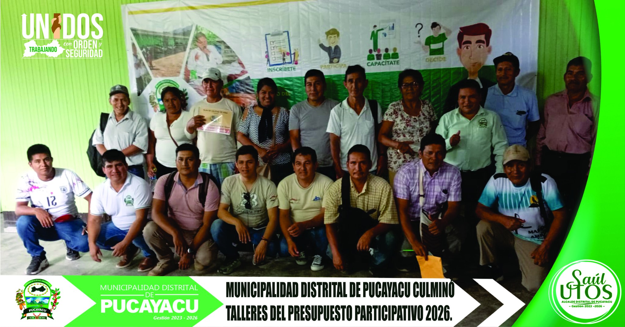 Municipalidad Distrital de Pucayacu – Se realizó segundo y último Taller del Presupuesto Participativo del Año Fiscal 2026.
