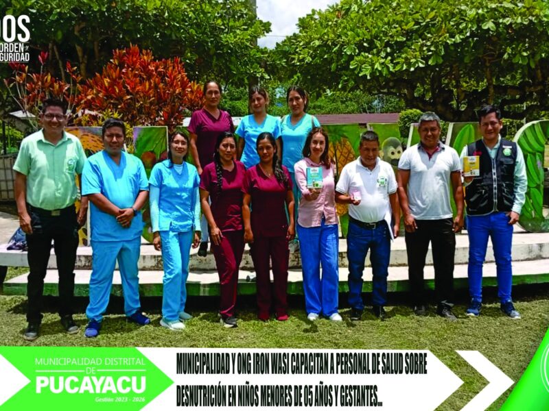 Municipalidad Distrital de Pucayacu – Municipalidad promueve la lucha contra la anemia en niños menores de cinco años y gestantes.