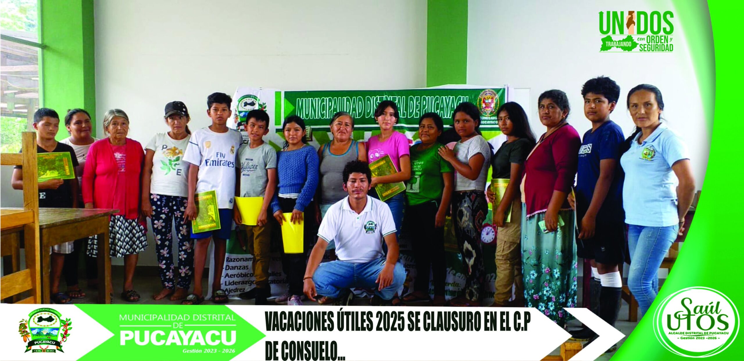 Municipalidad Distrital de Pucayacu – Municipalidad Clausuró las “Vacaciones Útiles” 2025 en el Centro Poblado de Consuelo.
