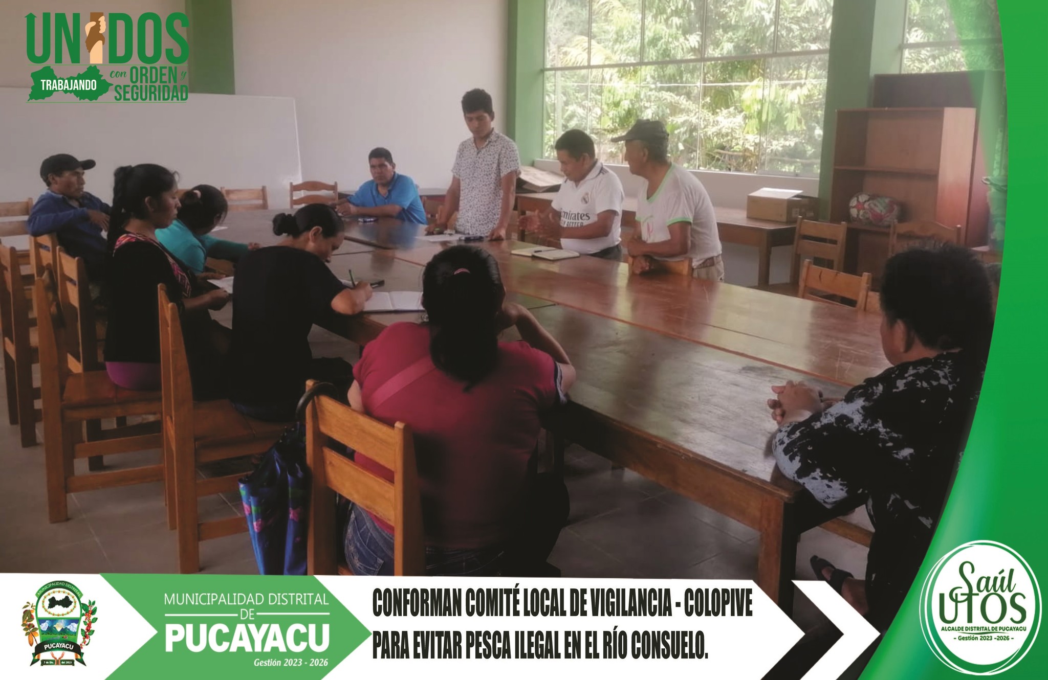 Municipalidad Distrital de Pucayacu – Conforman comité local de vigilancia para evitar pesca furtiva en el río Consuelo.