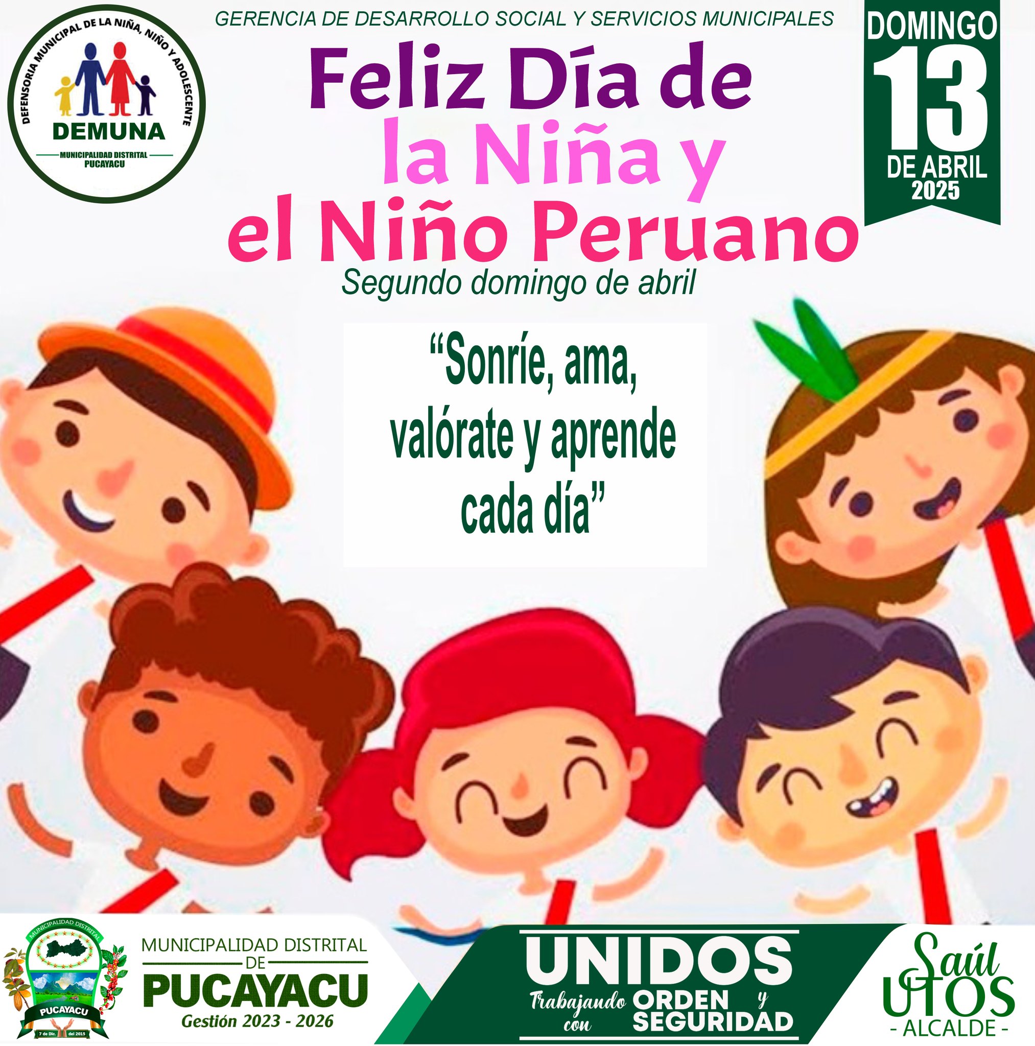 Municipalidad Distrital de Pucayacu – Demuna organiza Campeonato de Fulbito por el Día del Niño Peruano.