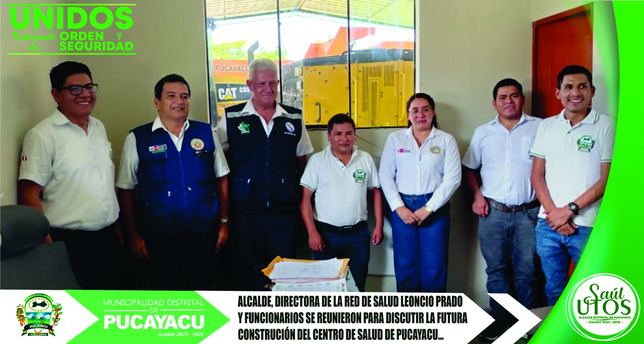 Municipalidad Distrital de Pucayacu – Alcalde y Directora de la Red de Salud Leoncio Prado se reúnen para impulsar la construcción del Centro de Salud de Pucayacu.