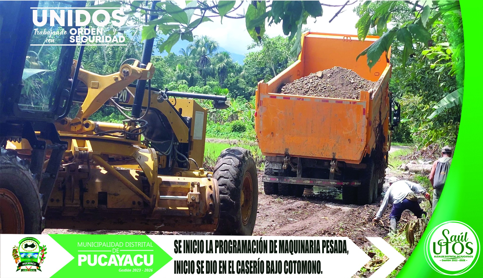 Municipalidad Distrital de Pucayacu – Se dio inicio al plan de programación de maquinaria pesada 2025