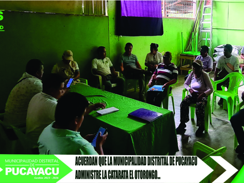 Municipalidad Distrital de Pucayacu – Por acuerdo entre autoridades y posesionarios de terrenos se liberó ingreso a la Catarata Otorongo.
