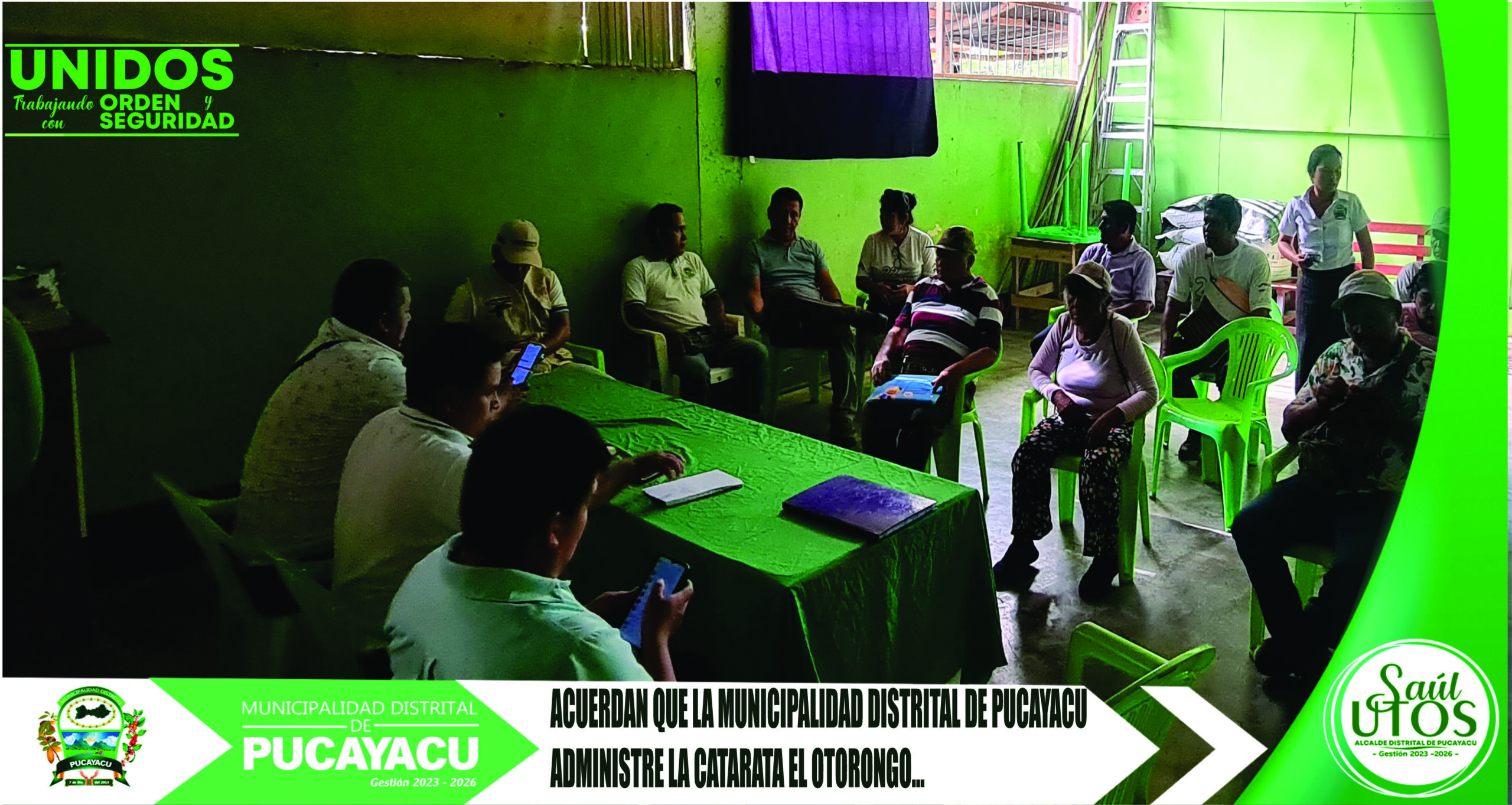 Municipalidad Distrital de Pucayacu – Por acuerdo entre autoridades y posesionarios de terrenos se liberó ingreso a la Catarata Otorongo.