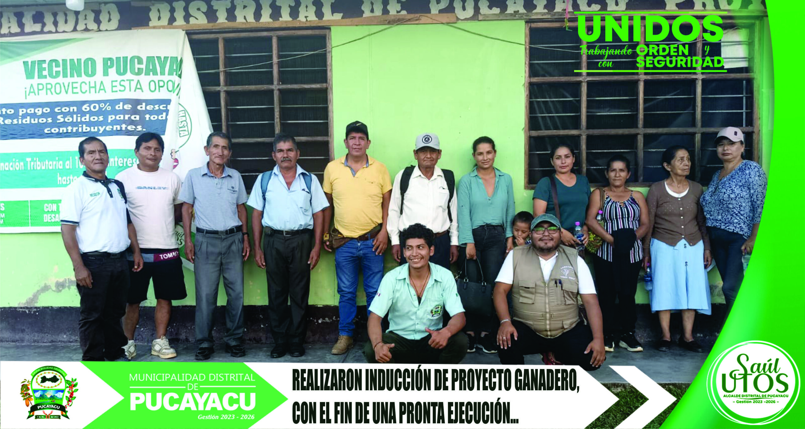 Municipalidad Distrital de Pucayacu – Se realizó reunión de inducción del Proyecto “Mejoramiento de los Servicios de Apoyo al Desarrollo Productivo en Productores de Ganado Vacuno en las Provincias de Marañón, Pachitea, Puerto Inca y Leoncio Prado”.