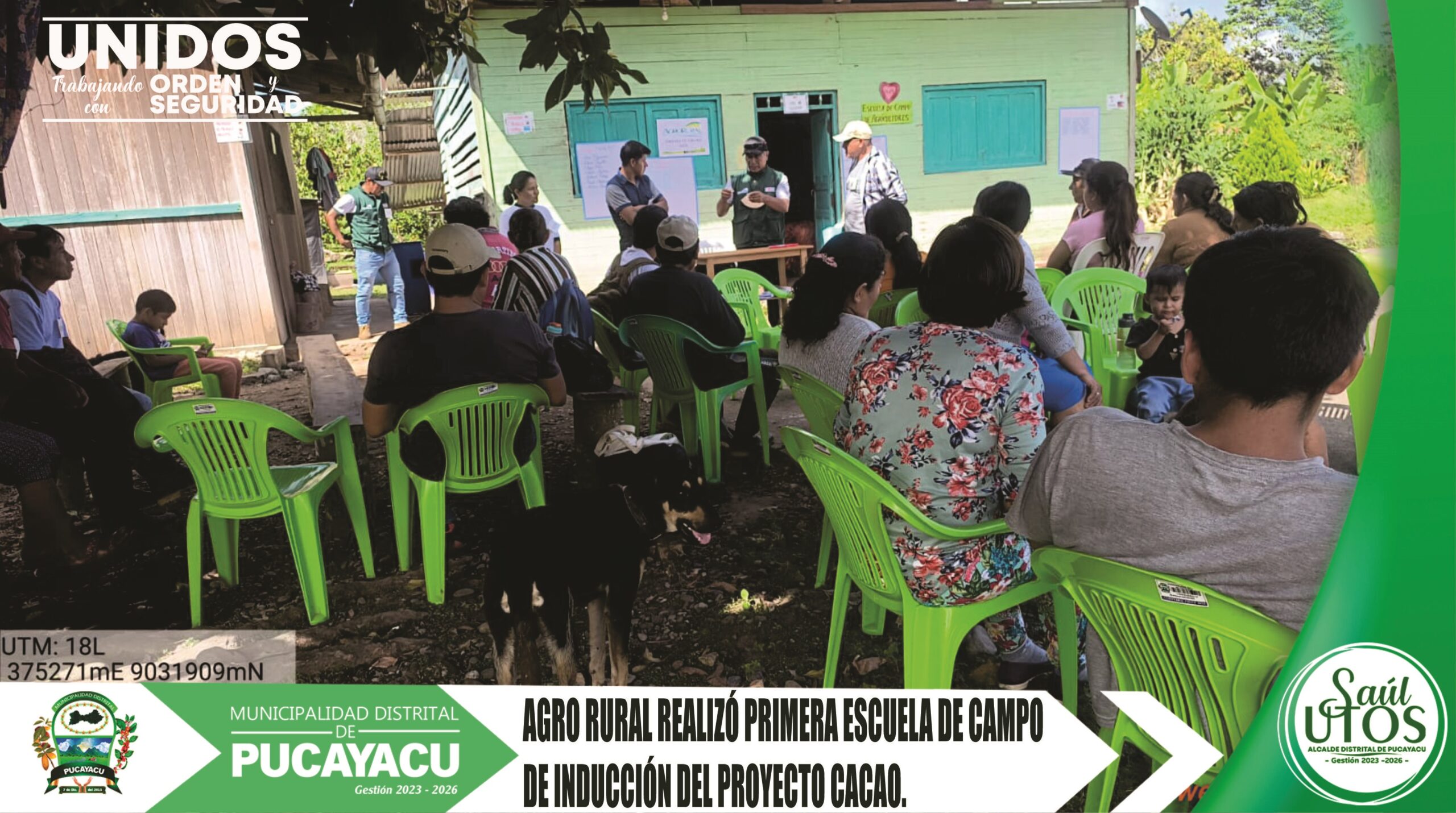 Municipalidad Distrital de Pucayacu – Desarrollan Escuela de Campo del Proyecto Cacao de Agro Rural en el sector Vista Alegre.