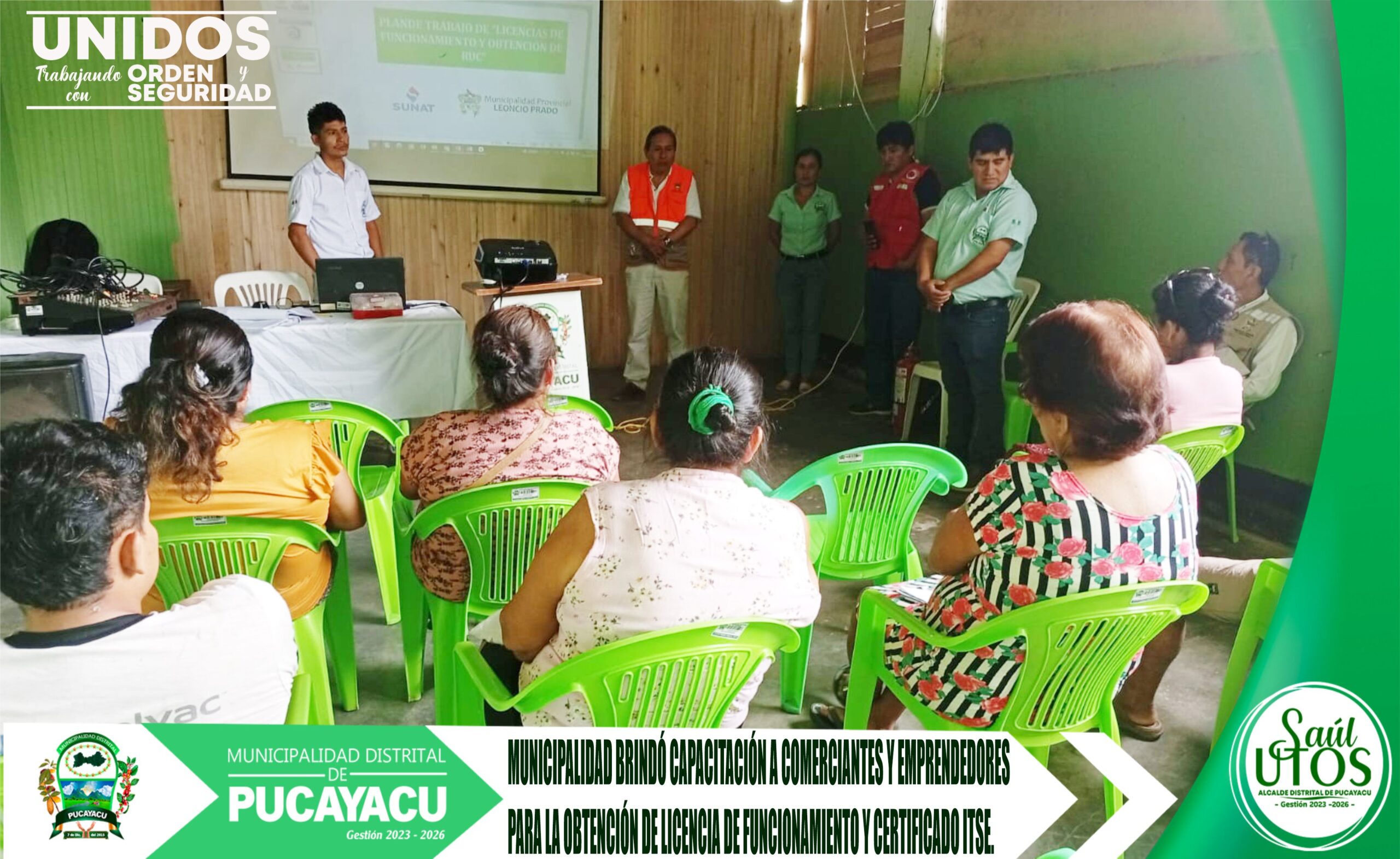 Municipalidad Distrital de Pucayacu – Se realizó jornada de sensibilización para Licencia de Funcionamiento de Certificado ITSE.