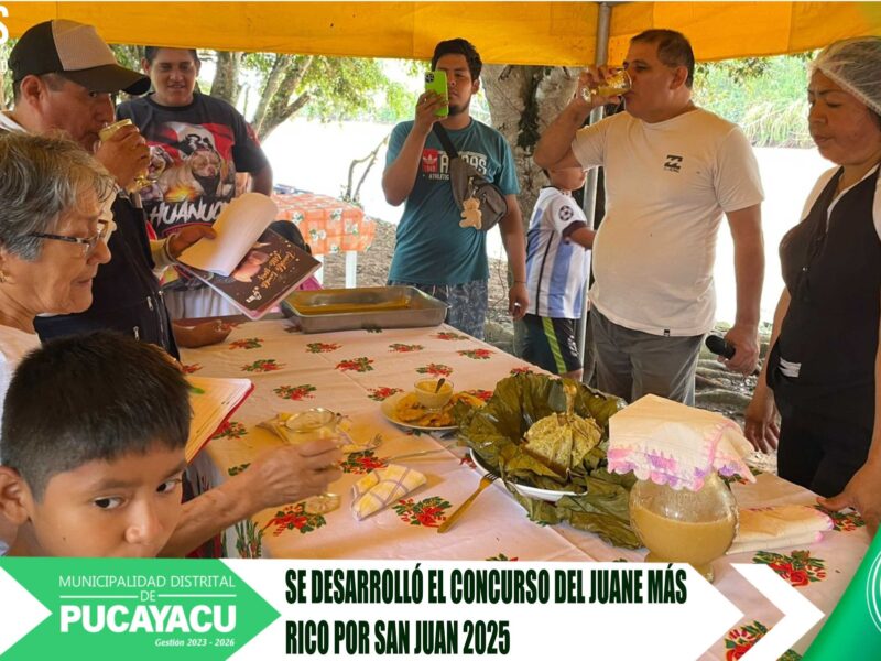 Municipalidad Distrital de Pucayacu – Concurso del Juane más rico se realizó con éxito.