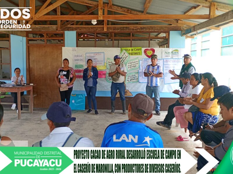 Municipalidad Distrital de Pucayacu – Productores de cacao sus capacidades a través de ECA