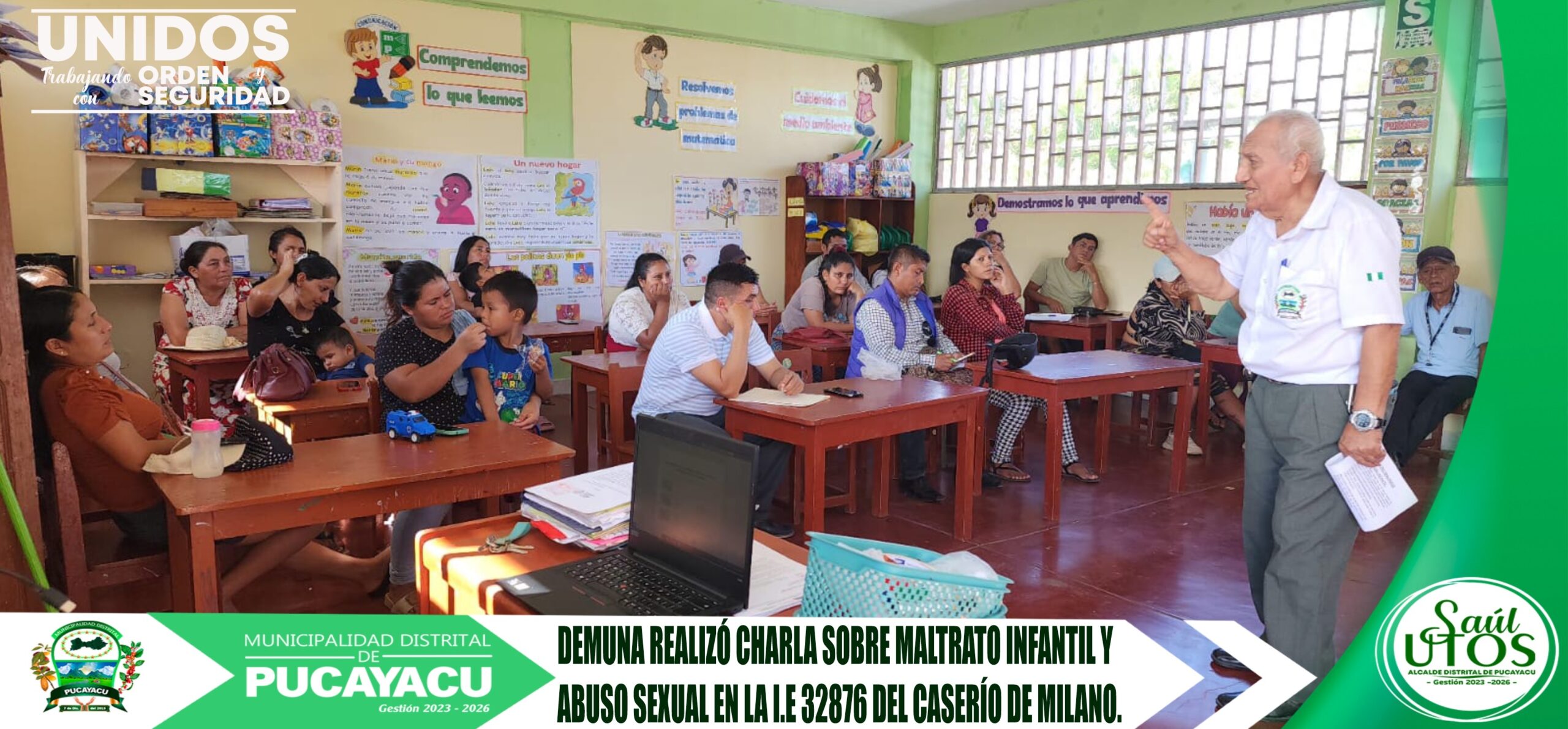 Municipalidad Distrital de Pucayacu – DEMUNA brinda taller contra el maltrato infantil y abuso sexual.