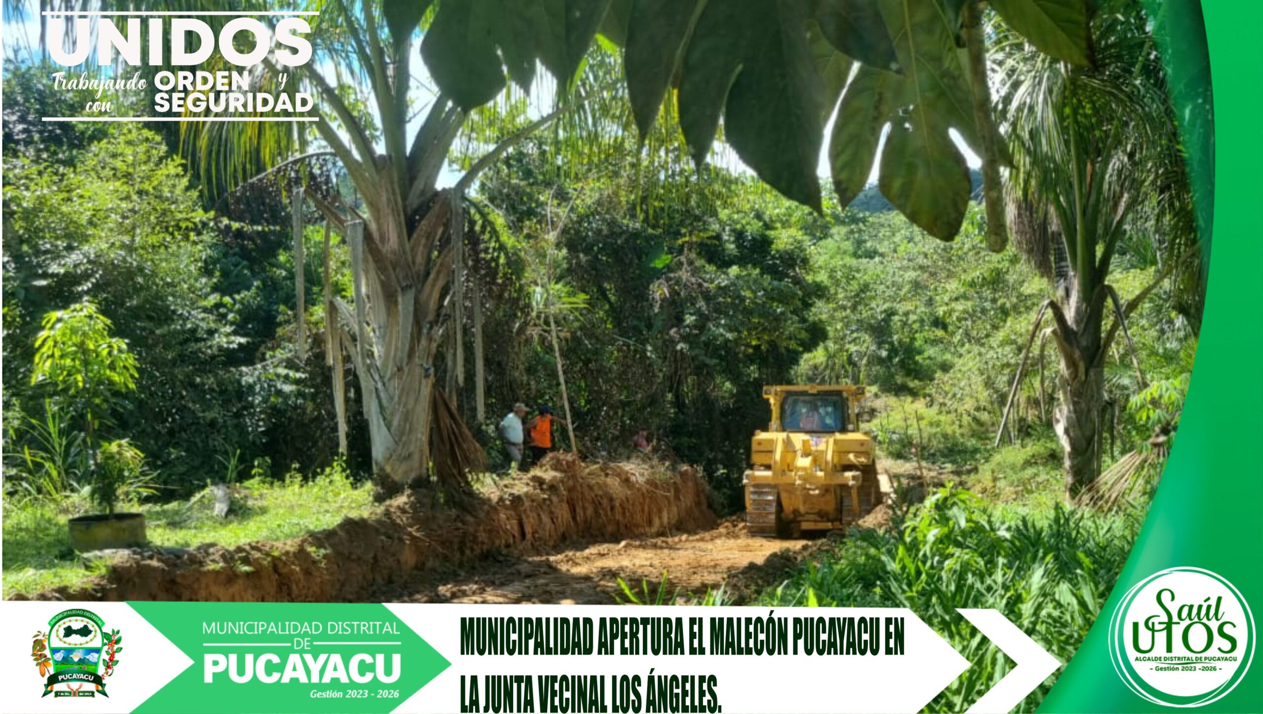 Municipalidad Distrital de Pucayacu – Municipalidad apertura el Malecón Pucayacu en la Junta Vecinal Los Ángeles.