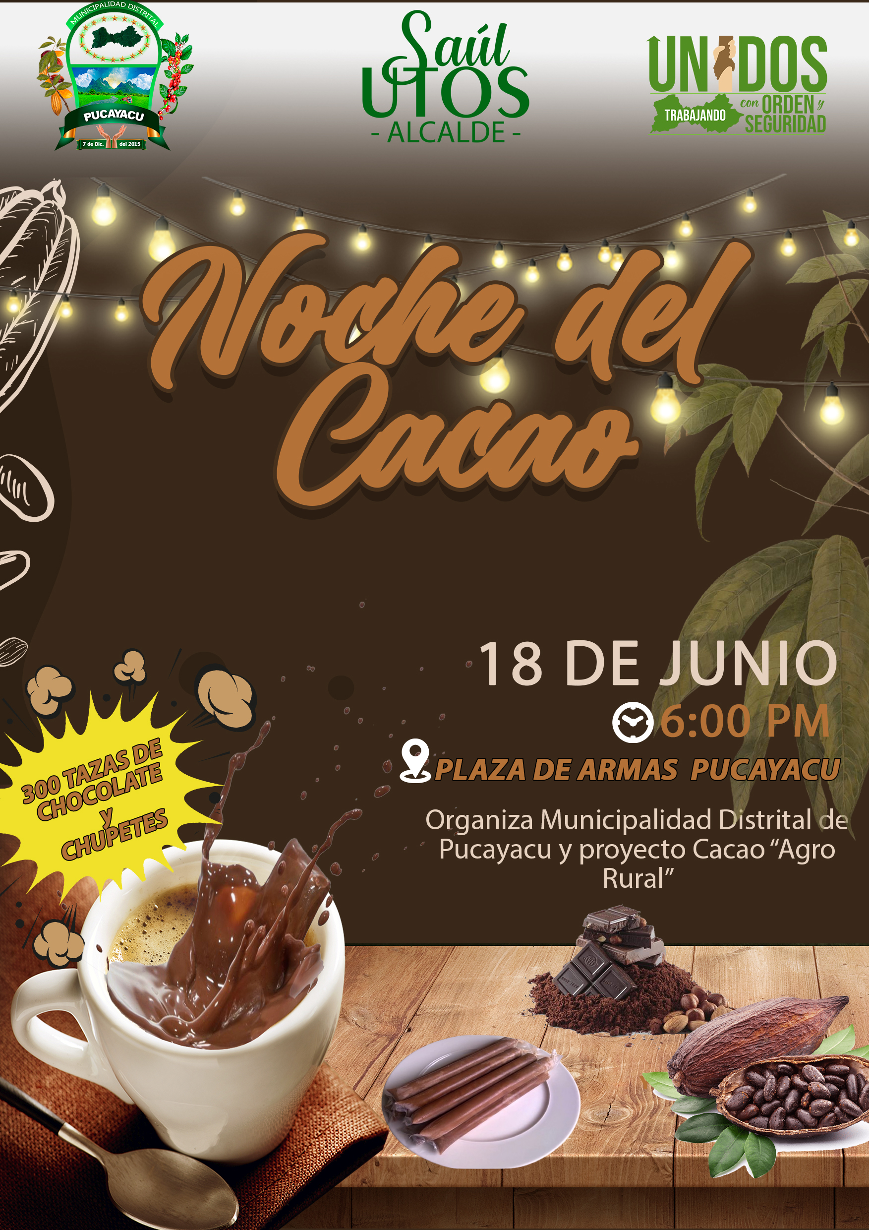 Municipalidad Distrital de Pucayacu – 𝐃𝐢𝐬𝐟𝐫𝐮𝐭𝐚 𝐜𝐨𝐧 𝐥𝐨 𝐦𝐞𝐣𝐨𝐫 𝐝𝐞 𝐧𝐮𝐞𝐬𝐭𝐫𝐚 𝐭𝐢𝐞𝐫𝐫𝐚, 𝐞𝐧 𝐥𝐚 𝐧𝐨𝐜𝐡𝐞 𝐝𝐞𝐥 𝐂𝐚𝐜𝐚𝐨