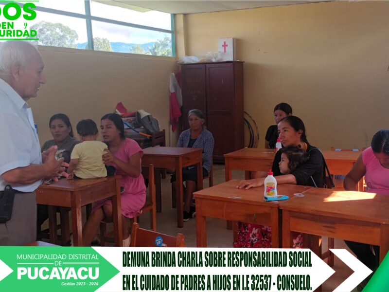 Municipalidad Distrital de Pucayacu – Seamos modelos positivos para nuestros niños.