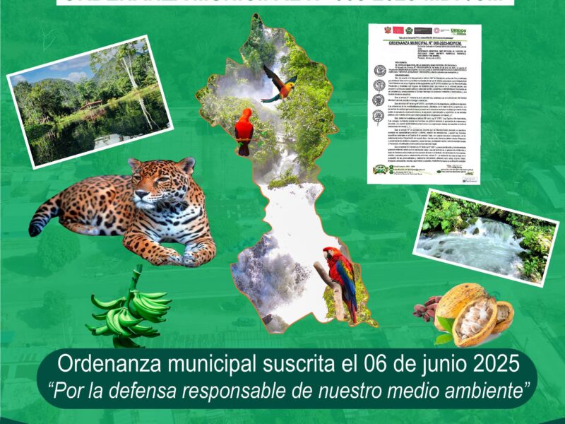 Municipalidad Distrital de Pucayacu – Concejo Municipal declará al distrito Agrícola, Turística, Ecológica y NO Minera.