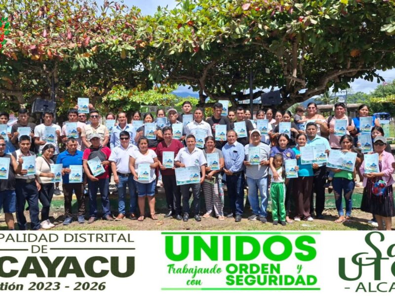 𝐌𝐔𝐍𝐈𝐂𝐈𝐏𝐀𝐋𝐈𝐃𝐀𝐃 𝐃𝐈𝐒𝐓𝐑𝐈𝐓𝐀𝐋 𝐃𝐄 𝐏𝐔𝐂𝐀𝐘𝐀𝐂𝐔 𝐇𝐈𝐙𝐎 𝐄𝐍𝐓𝐑𝐄𝐆𝐀 𝐃𝐄 𝐓𝐈́𝐓𝐔𝐋𝐎𝐒 𝐃𝐄 𝐏𝐑𝐎𝐏𝐈𝐄𝐃𝐀𝐃 𝐀 𝐏𝐎𝐁𝐋𝐀𝐃𝐎𝐑𝐄𝐒 𝐐𝐔𝐄 𝐂𝐔𝐌𝐏𝐋𝐈𝐄𝐑𝐎𝐍 𝐂𝐎𝐍 𝐓𝐄𝐍𝐄𝐑 𝐒𝐔𝐒 𝐑𝐄𝐐𝐔𝐈𝐒𝐈𝐓𝐎𝐒 𝐁𝐀𝐒𝐈𝐂𝐎𝐒.