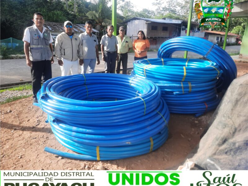 𝐀𝐔𝐓𝐎𝐑𝐈𝐃𝐀𝐃𝐄𝐒 𝐃𝐄𝐋 𝐂𝐀𝐒𝐄𝐑𝐈́𝐎 𝐃𝐄 𝐀𝐋𝐓𝐎 𝐏𝐔𝐂𝐀𝐘𝐀𝐂𝐔 𝐑𝐄𝐂𝐈𝐁𝐈𝐄𝐑𝐎𝐍 𝐌𝐀𝐓𝐄𝐑𝐈𝐀𝐋𝐄𝐒 𝐃𝐄 𝐏𝐀𝐑𝐓𝐄 𝐃𝐄 𝐋𝐀 𝐌𝐔𝐍𝐈𝐂𝐈𝐏𝐀𝐋𝐈𝐃𝐀𝐃 𝐃𝐈𝐒𝐓𝐑𝐈𝐓𝐀𝐋 𝐃𝐄 𝐏𝐔𝐂𝐀𝐘𝐀𝐂𝐔 𝐏𝐀𝐑𝐀 𝐋𝐀 𝐂𝐎𝐍𝐒𝐓𝐑𝐔𝐂𝐂𝐈𝐎́𝐍 𝐃𝐄 𝐒𝐔 𝐒𝐈𝐒𝐓𝐄𝐌𝐀 𝐃𝐄 𝐀𝐆𝐔𝐀 𝐄𝐍𝐓𝐔𝐁𝐀𝐃𝐀.