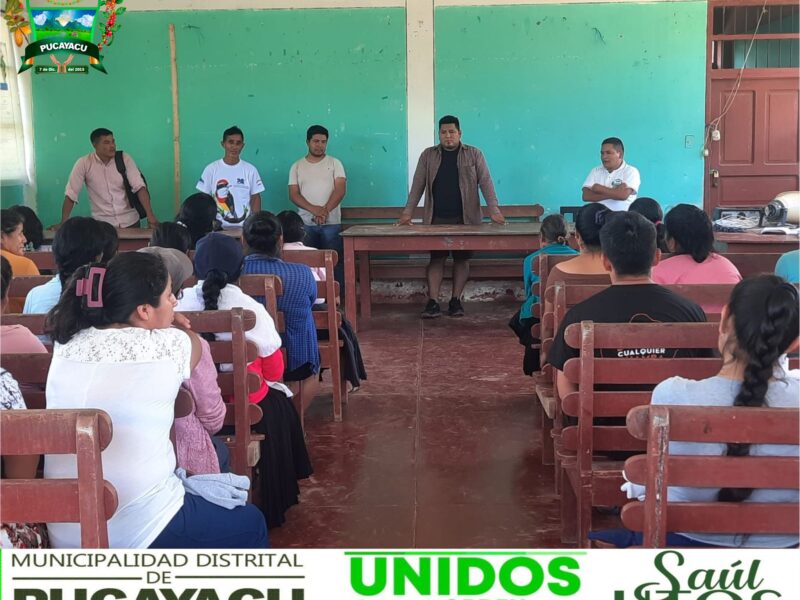 𝐀𝐋𝐂𝐀𝐋𝐃𝐄 𝐃𝐈𝐒𝐓𝐑𝐈𝐓𝐀𝐋 𝐃𝐄 𝐏𝐔𝐂𝐀𝐘𝐀𝐂𝐔 𝐒𝐎𝐒𝐓𝐔𝐕𝐎 𝐈𝐌𝐏𝐎𝐑𝐓𝐀𝐍𝐓𝐄 𝐑𝐄𝐔𝐍𝐈𝐎́𝐍 𝐂𝐎𝐍 𝐋𝐎𝐒 𝐏𝐎𝐁𝐋𝐀𝐃𝐎𝐑𝐄𝐒 𝐃𝐄𝐋 𝐂𝐀𝐒𝐄𝐑𝐈́𝐎 𝐃𝐄 𝐆𝐎𝐒𝐄𝐍.