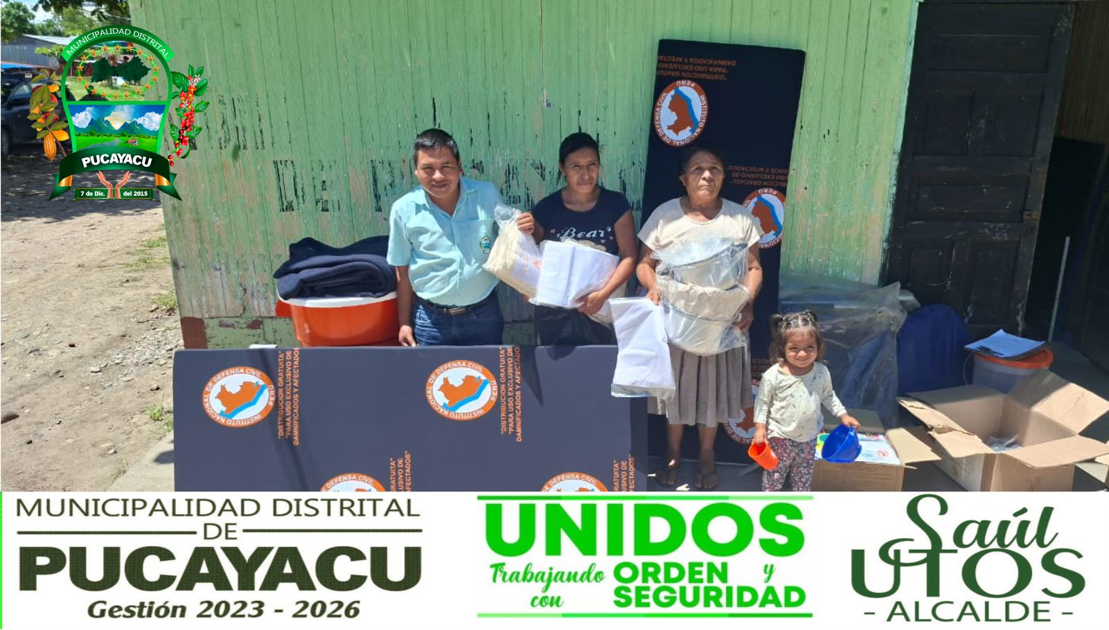 𝐀𝐋𝐂𝐀𝐋𝐃𝐄 𝐃𝐈𝐒𝐓𝐑𝐈𝐓𝐀𝐋 𝐃𝐄 𝐏𝐔𝐂𝐀𝐘𝐀𝐂𝐔 𝐑𝐄𝐀𝐋𝐈𝐙𝐎 𝐀𝐘𝐔𝐃𝐀 𝐇𝐔𝐌𝐀𝐍𝐈𝐓𝐀𝐑𝐈𝐀 𝐏𝐀𝐑𝐀 𝐅𝐀𝐌𝐈𝐋𝐈𝐀 𝐐𝐔𝐄 𝐒𝐔𝐅𝐑𝐈𝐎́ 𝐋𝐀 𝐐𝐔𝐄𝐌𝐀𝐃𝐔𝐑𝐀 𝐃𝐄 𝐒𝐔 𝐕𝐈𝐕𝐈𝐄𝐍𝐃𝐀.