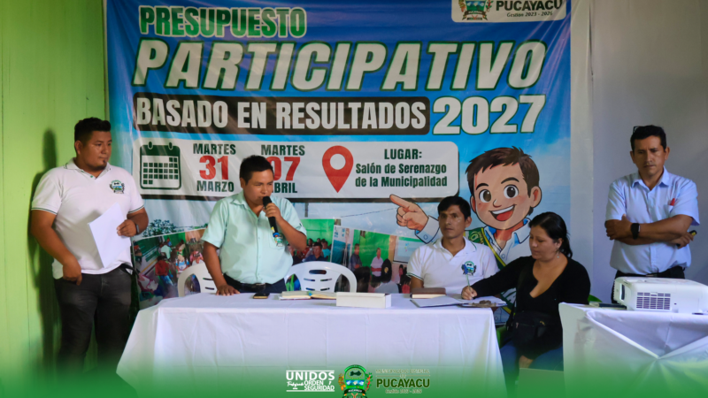 PRIMER TALLER DEL PRESUPUESTO PARTICIPATIVO 2027