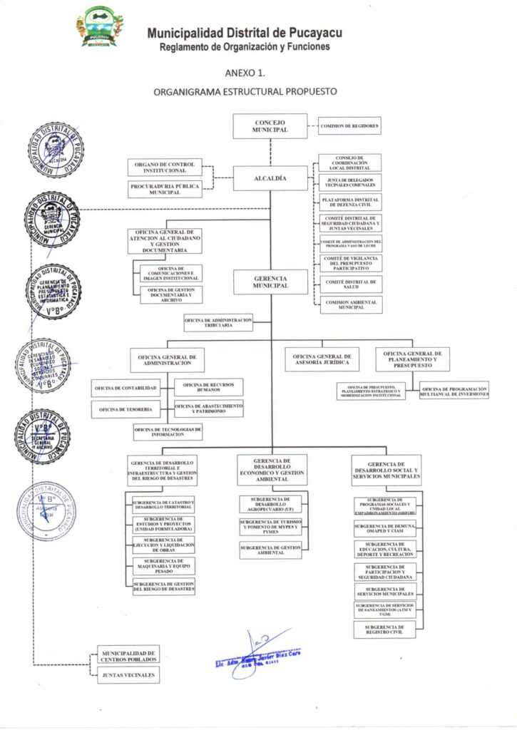 REGLAMENTO DE ORGANIZACIÓN Y FUNCIONES